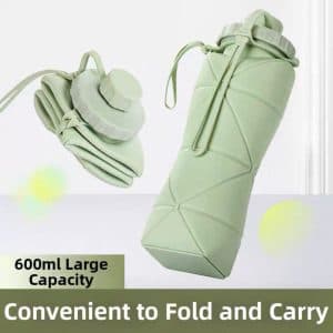Foldable Water Bottle 600ml – Portable Collapsible Travel Bottle